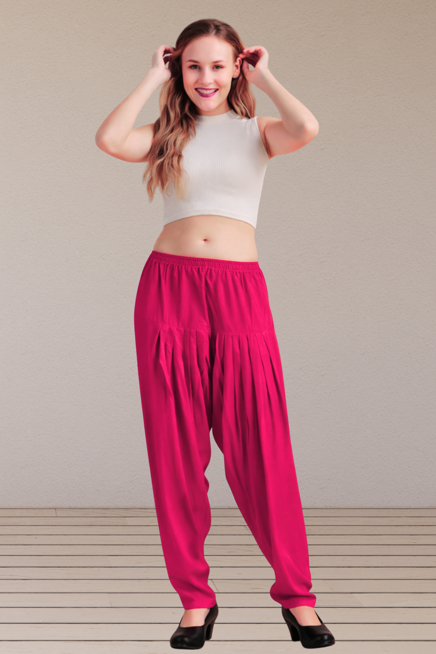 Magenta Easy Fit Rayon Salwar