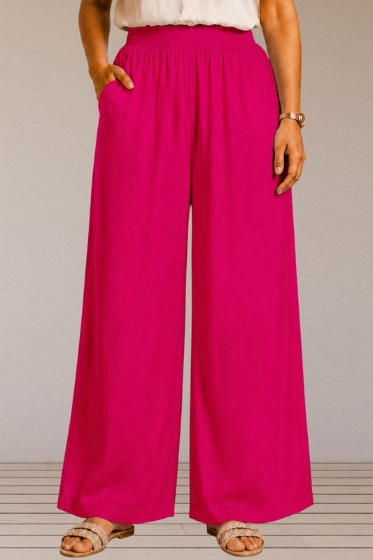 Magenta Flared Palazzo Pant