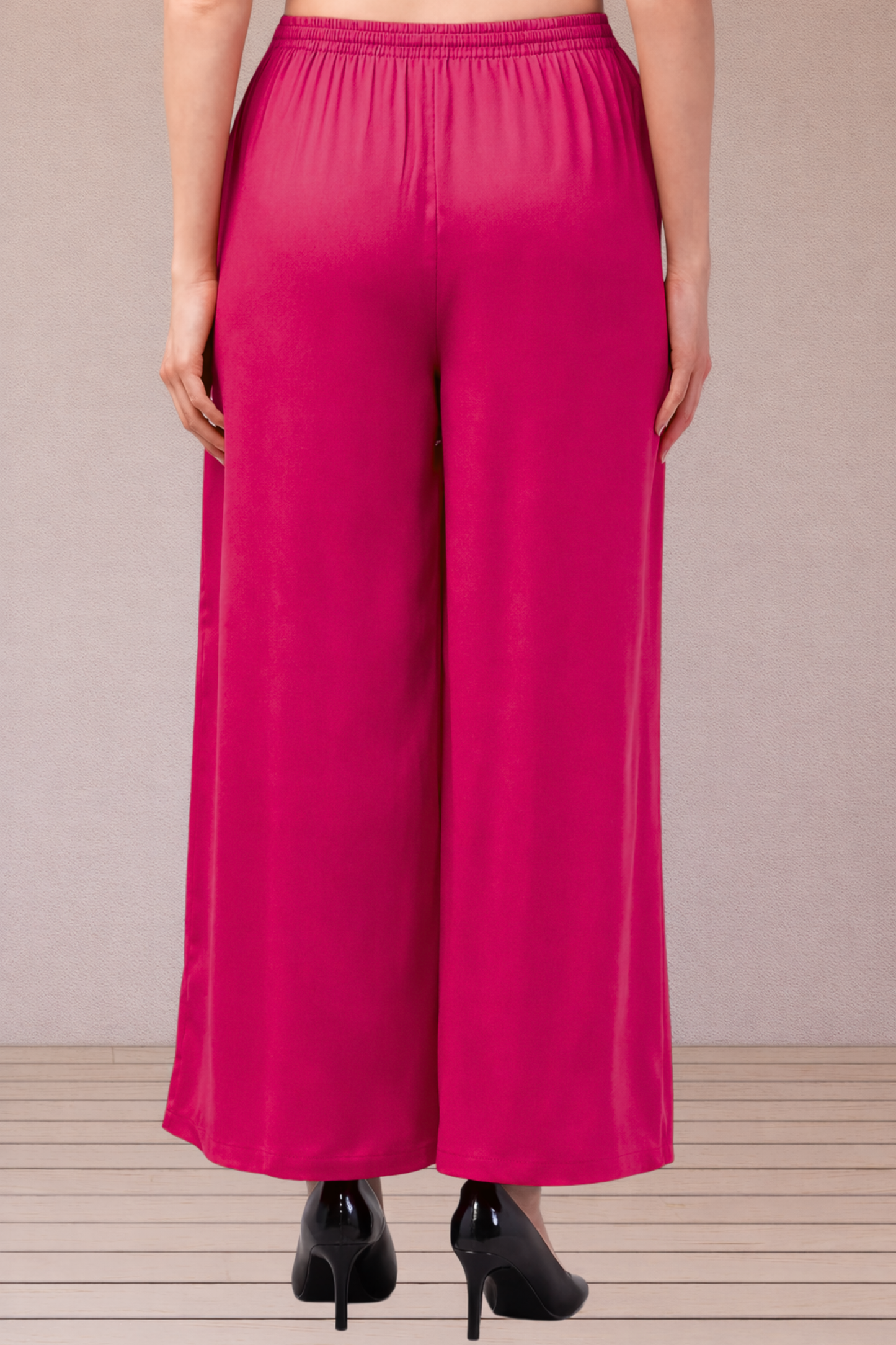 Magenta Flared Palazzo Pant