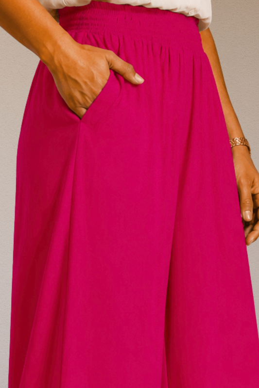 Magenta Flared Palazzo Pant