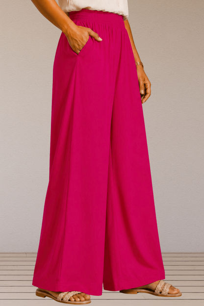 Magenta Flared Palazzo Pant