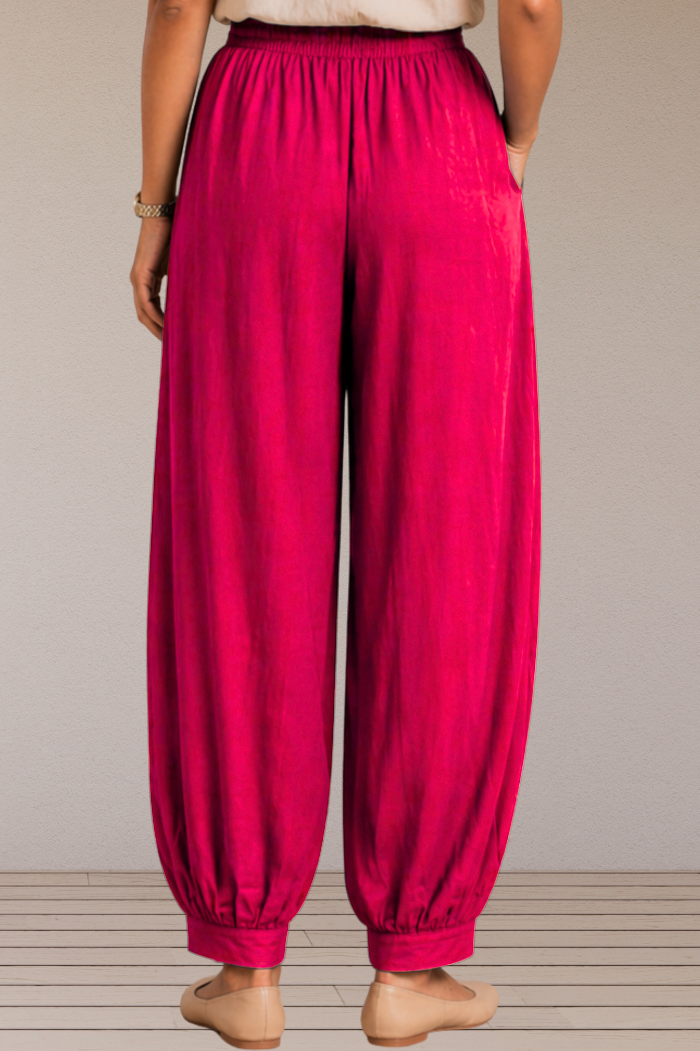 Magenta Rayon Afghani Pants