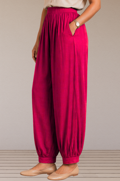 Magenta Rayon Afghani Pants