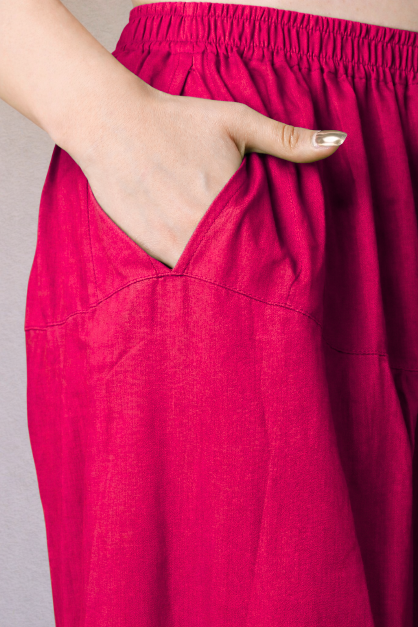 Magenta Rayon Afghani Salwar