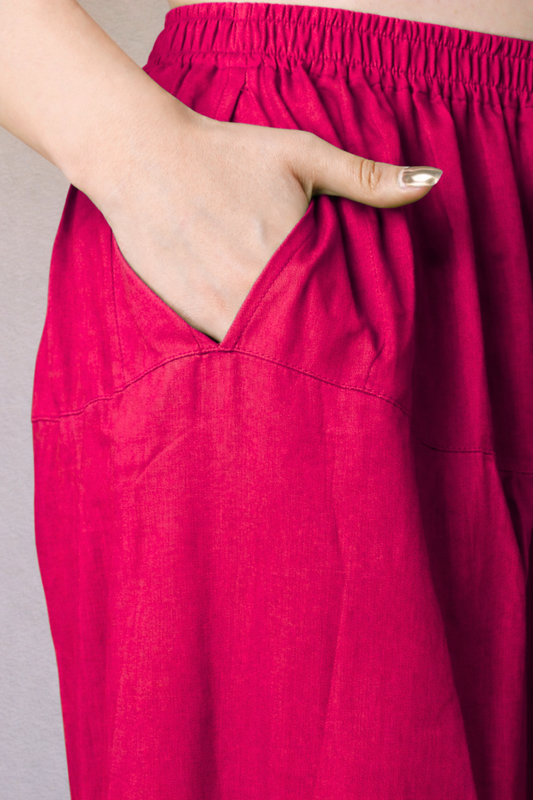 Magenta Rayon Afghani Salwar