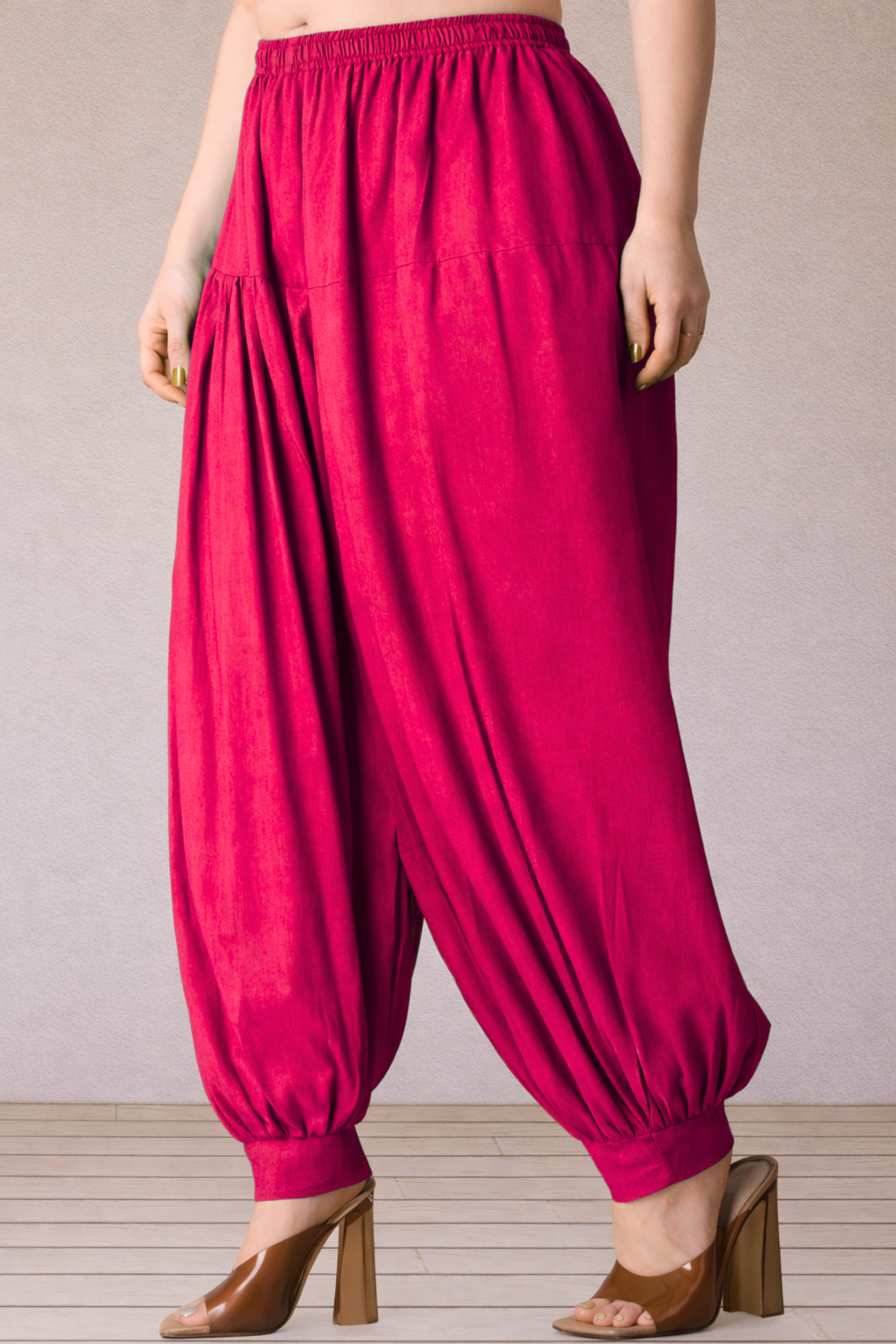 Magenta Rayon Afghani Salwar