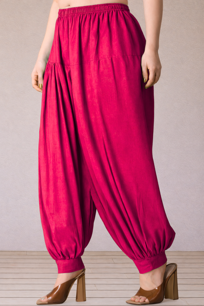 Magenta Rayon Afghani Salwar