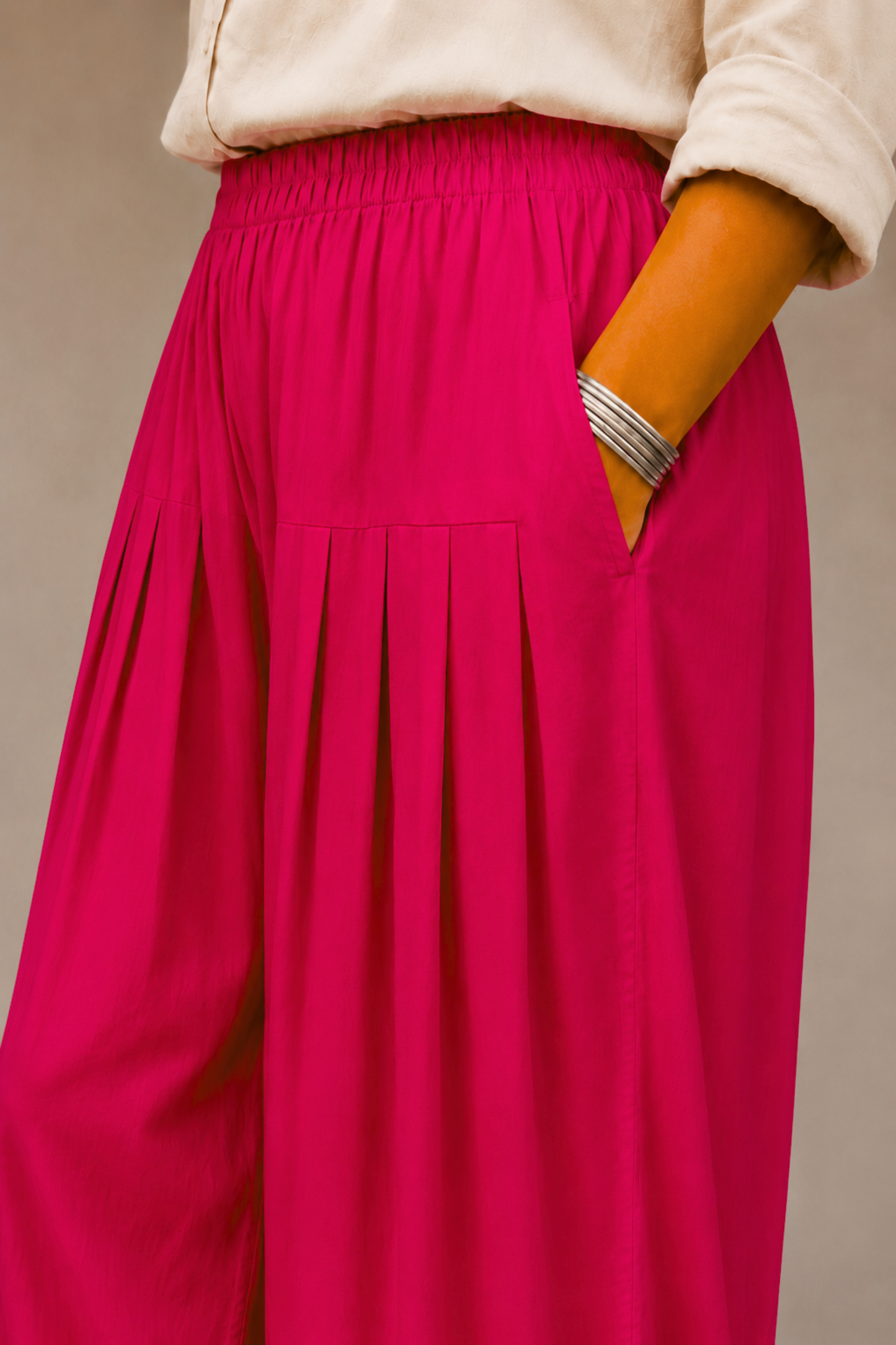 Magenta Rayon Farshi Salwar