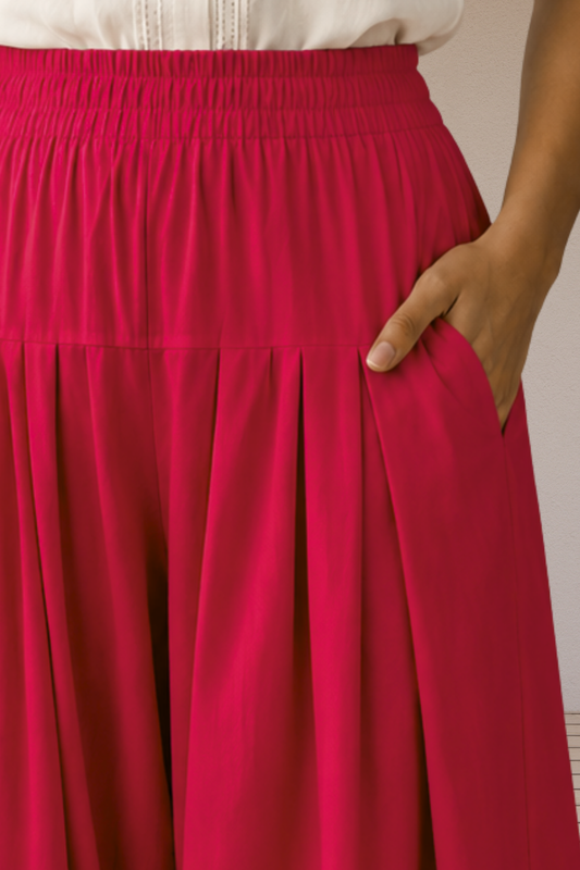 Magenta Rayon Farshi Salwar