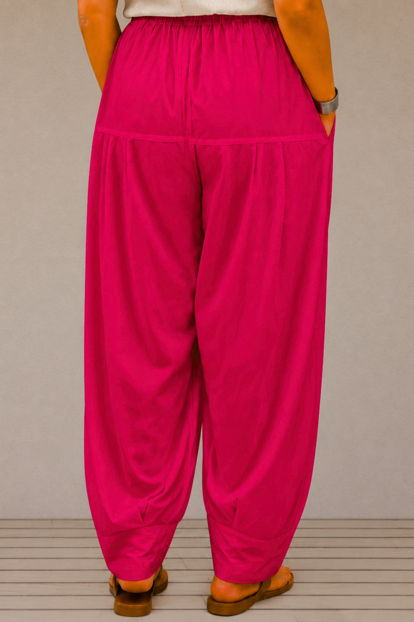 Magenta Rayon Farshi Salwar