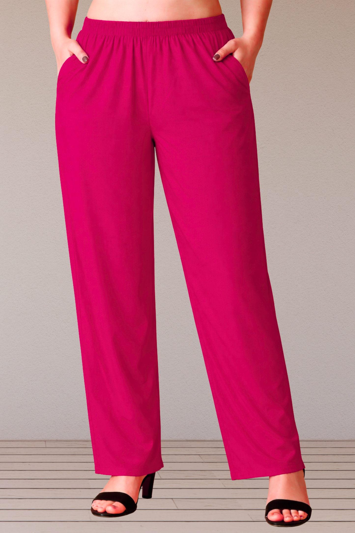 Magenta Rayon Kurti Pant