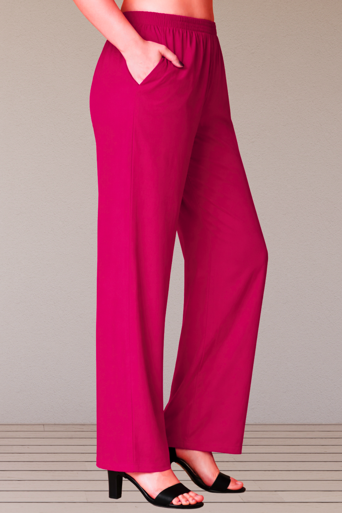 Magenta Rayon Kurti Pant