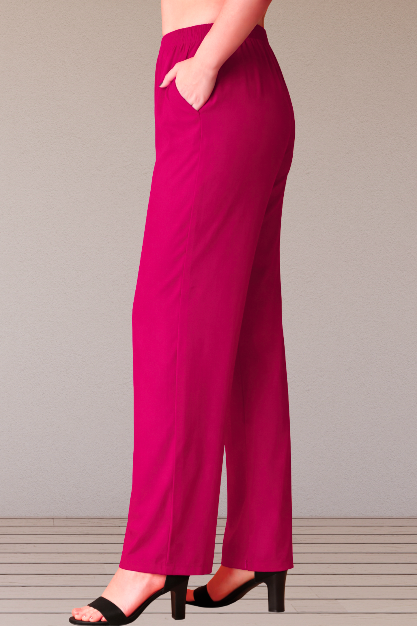 Magenta Rayon Kurti Pant