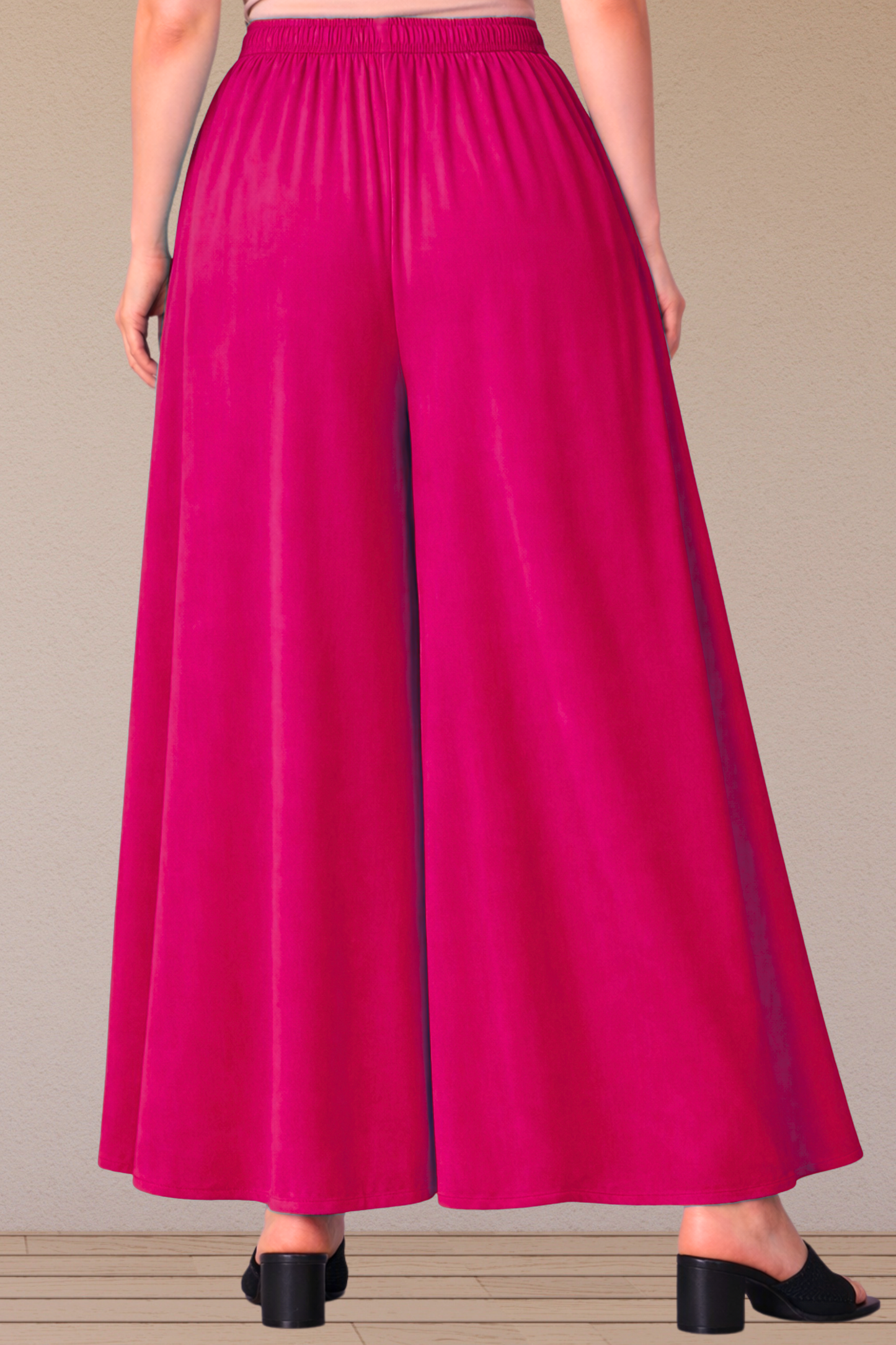 Magenta Rayon Skirt Palazzo