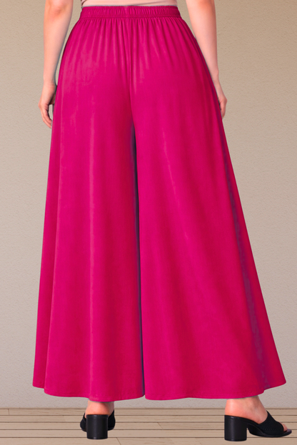 Magenta Rayon Skirt Palazzo