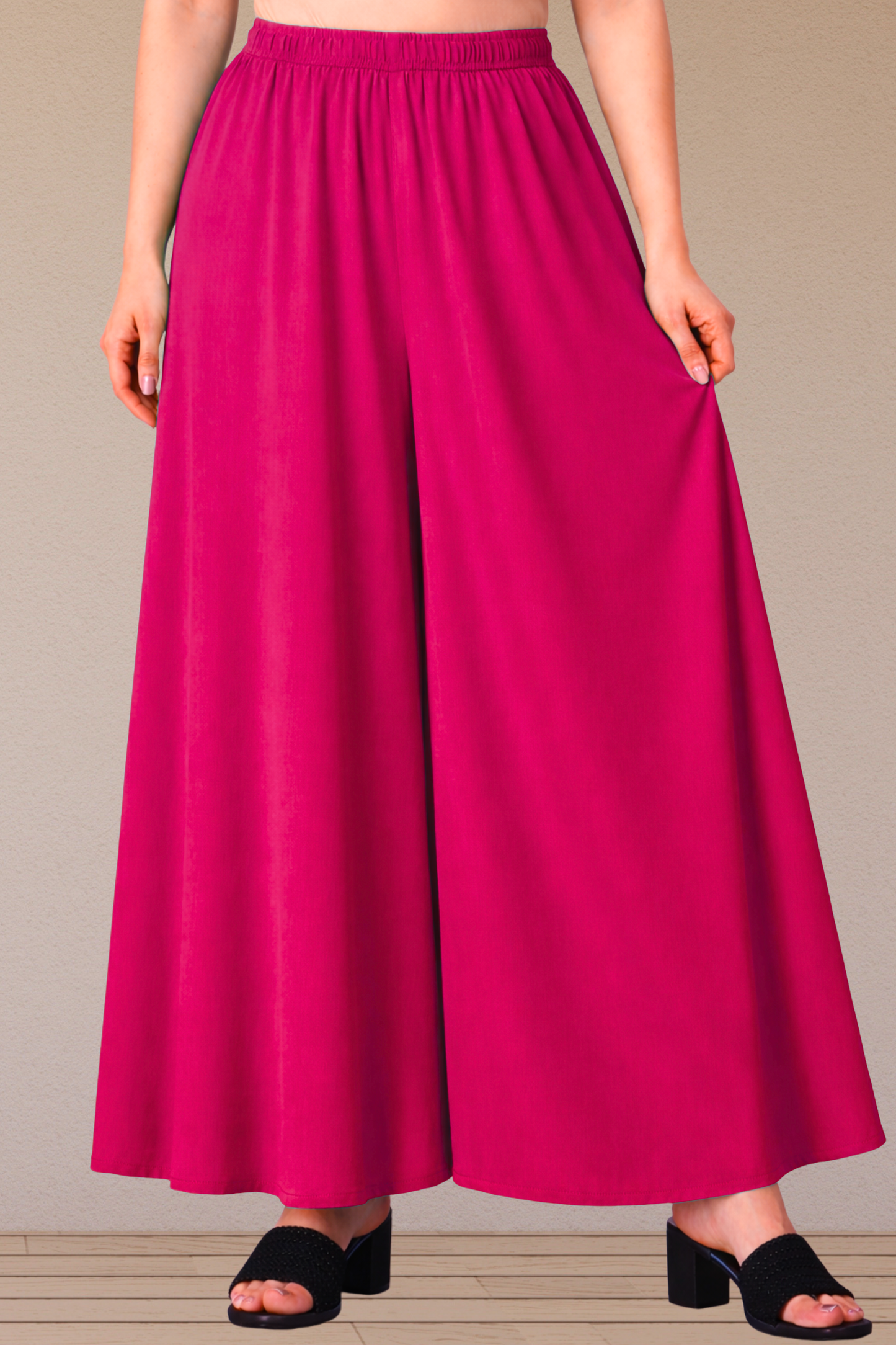 Magenta Rayon Skirt Palazzo