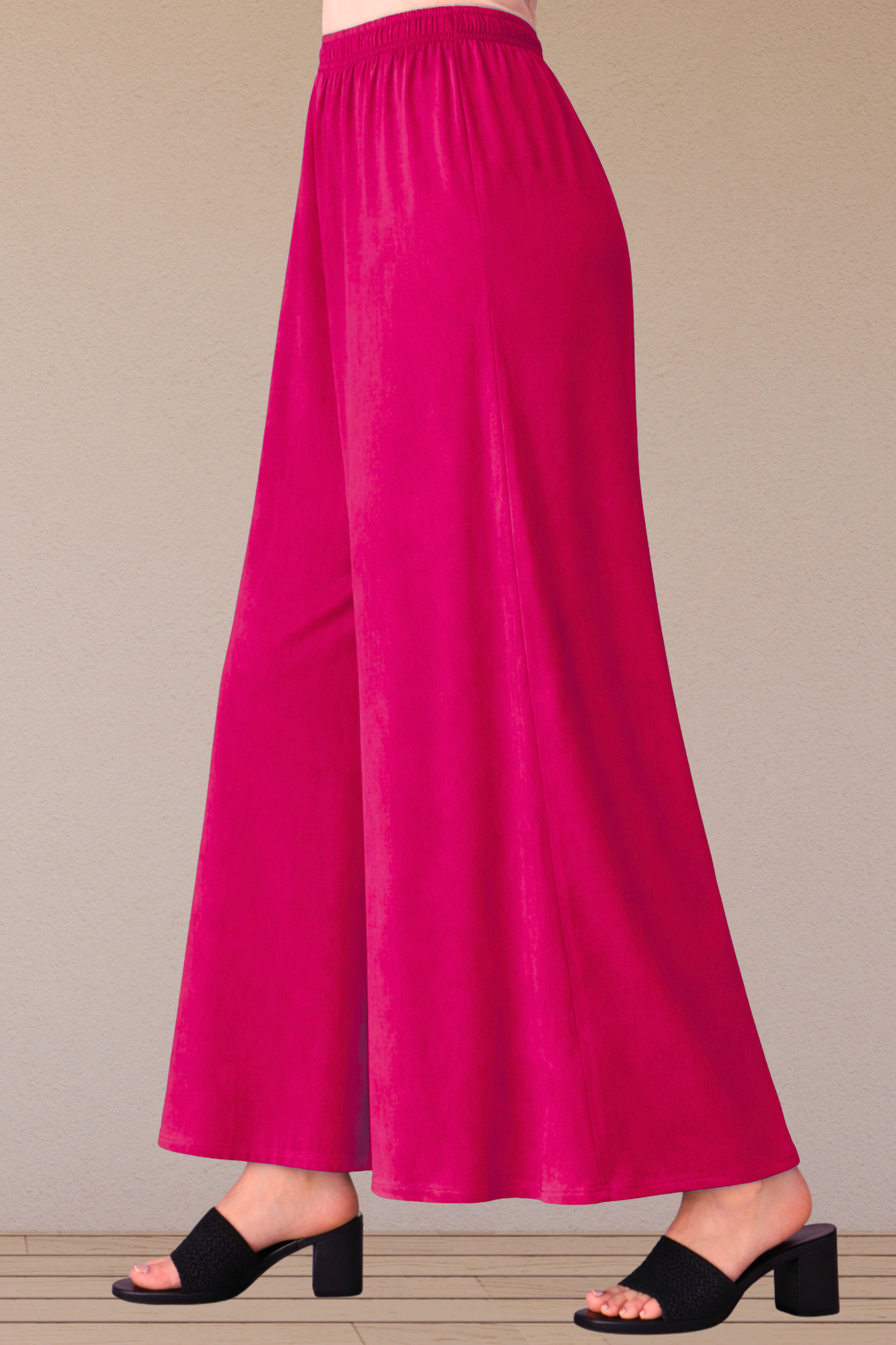 Magenta Rayon Skirt Palazzo