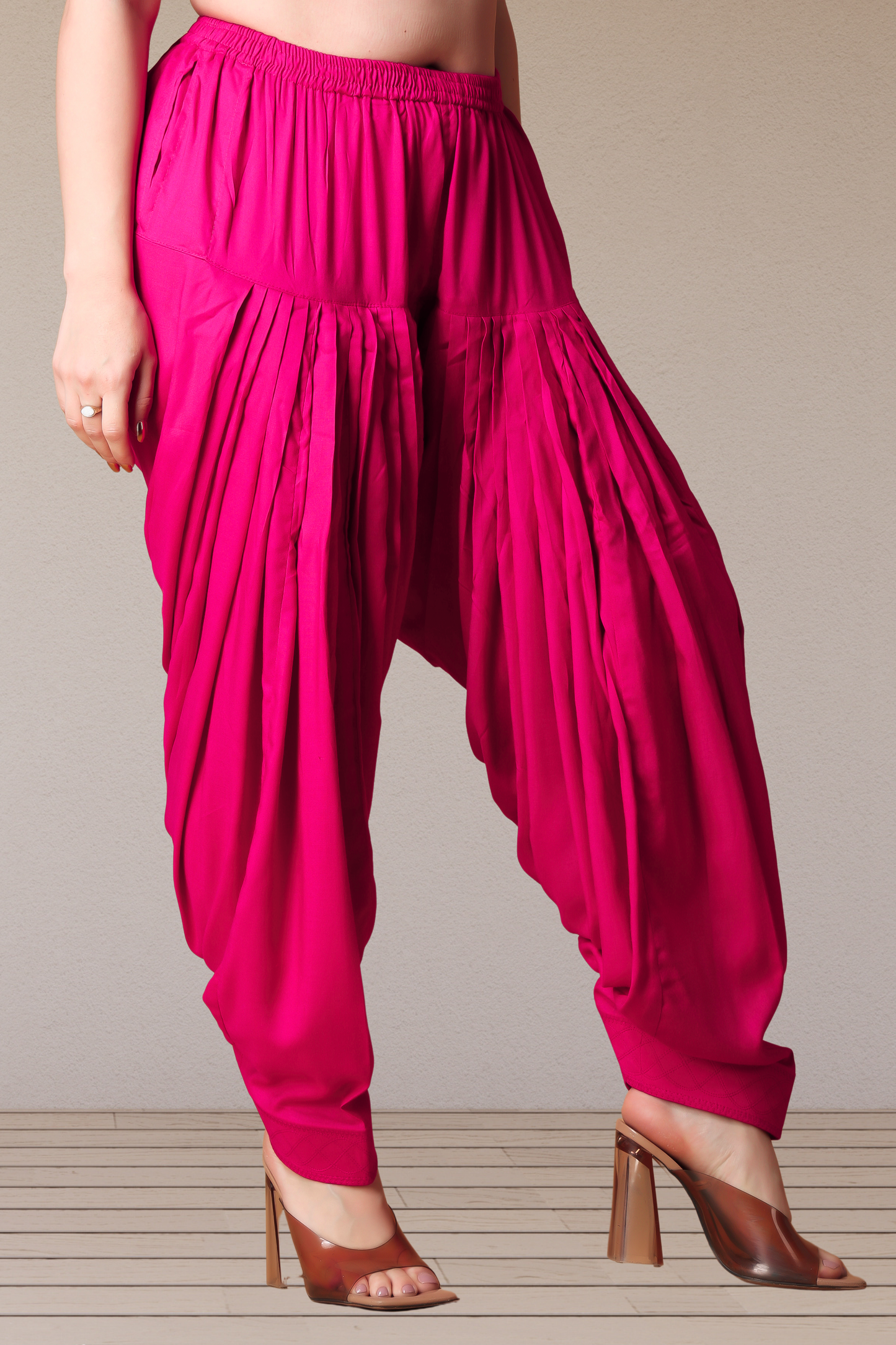 Magenta Rayon Patiala Salwar