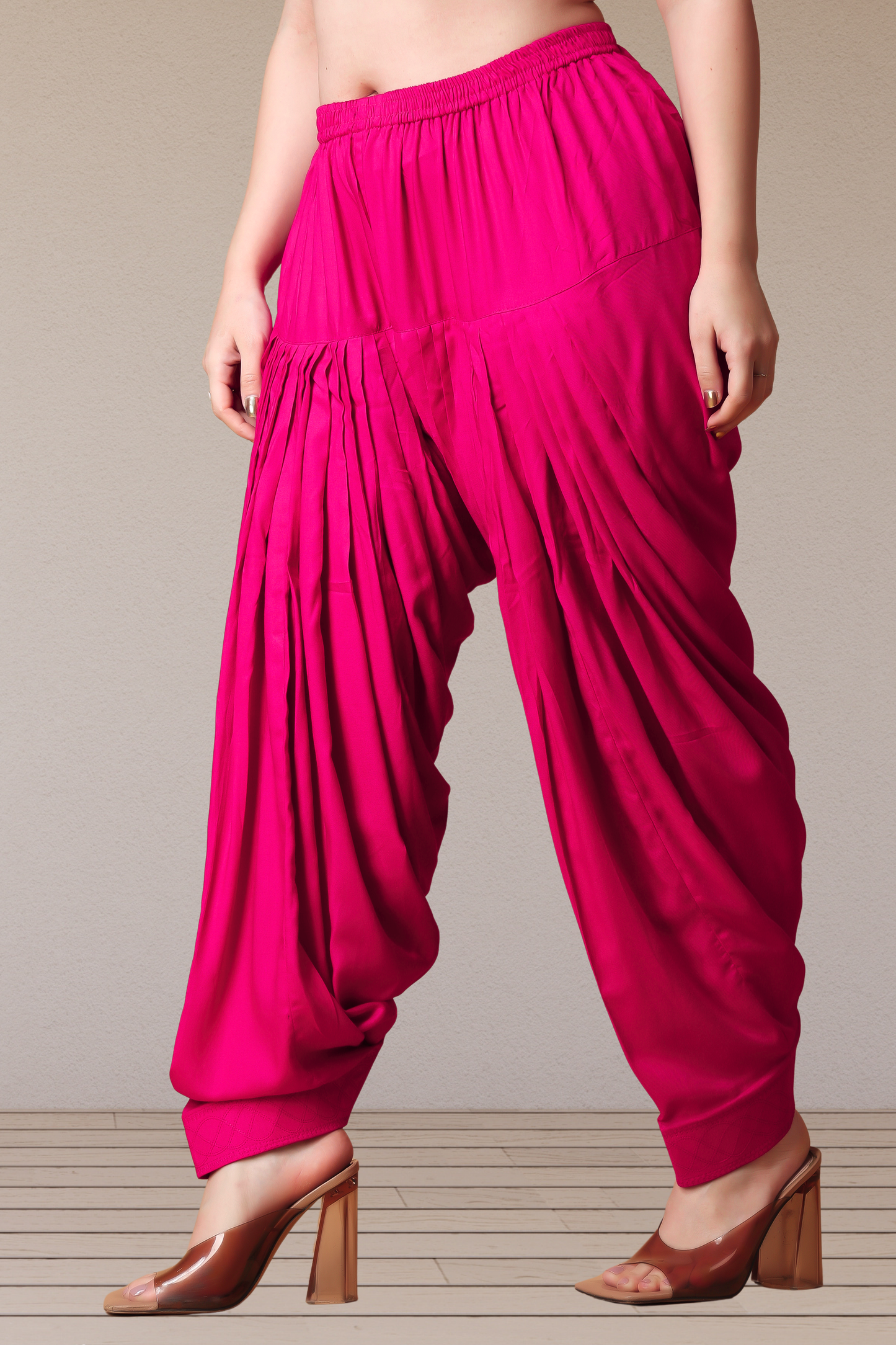 Magenta Rayon Patiala Salwar