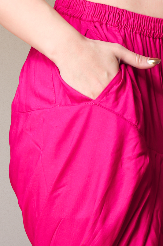 Magenta Rayon Patiala Salwar