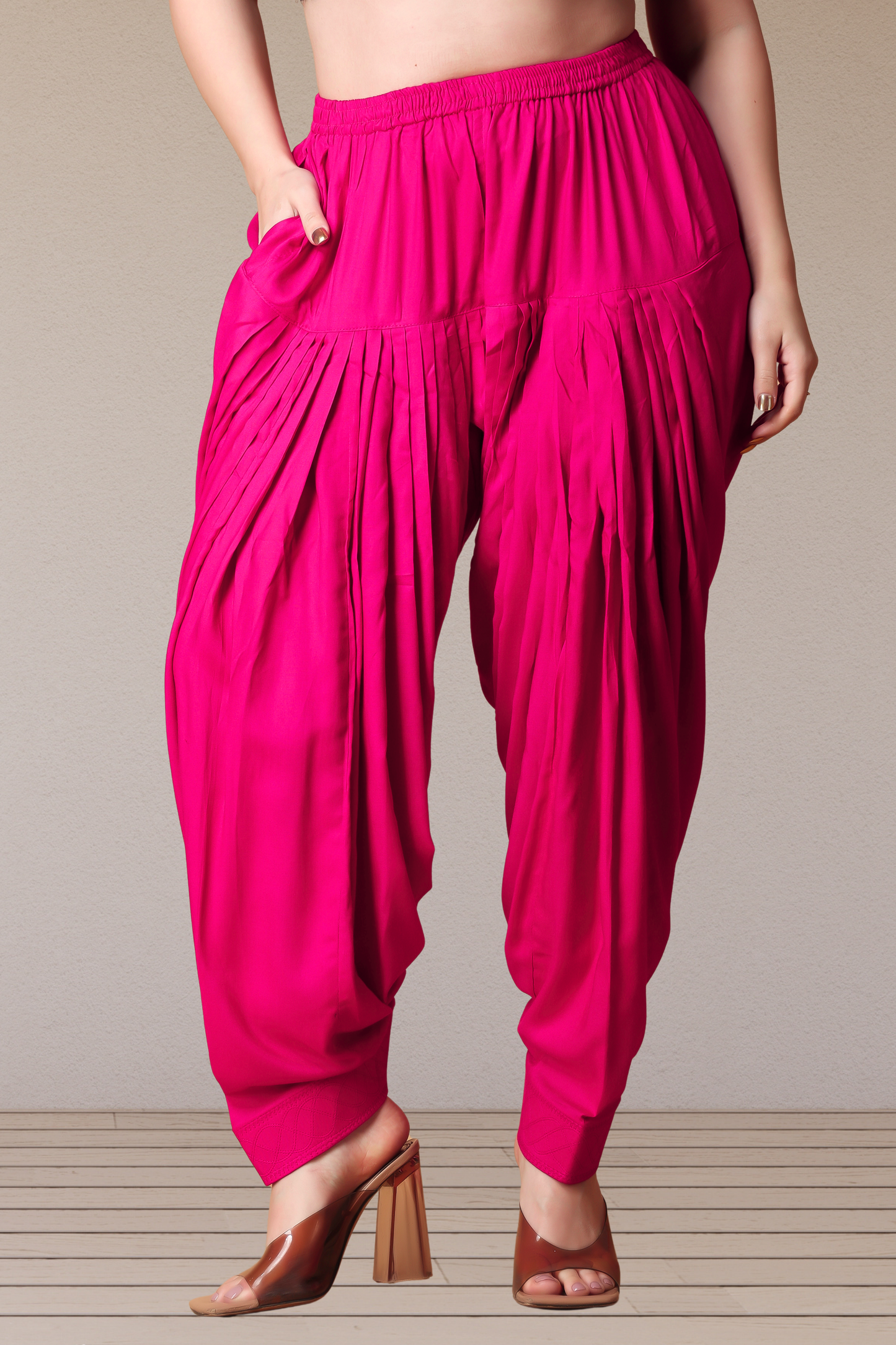Magenta Rayon Patiala Salwar