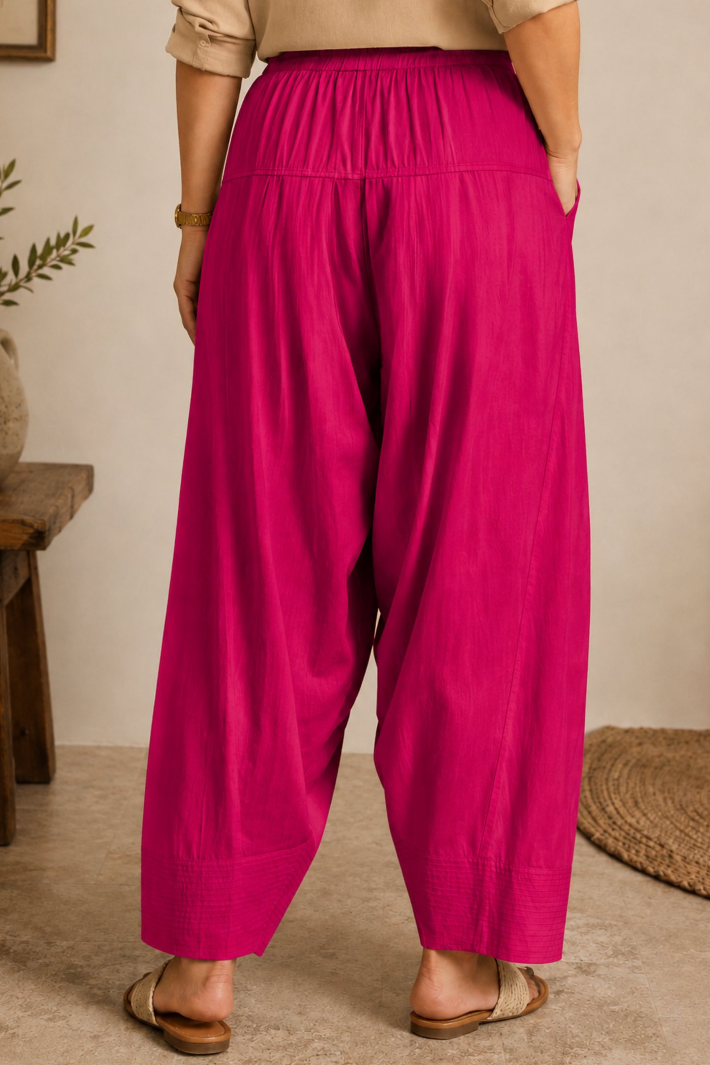 Magenta Cotton Farshi Salwar
