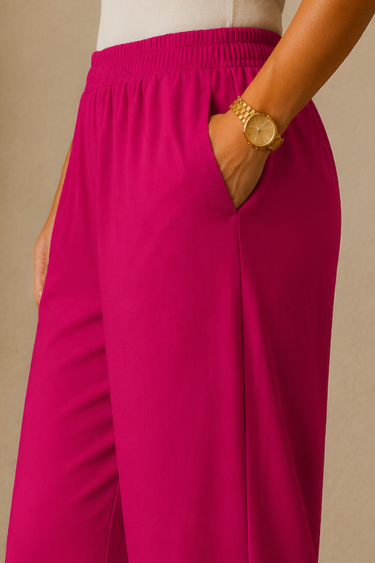 Magenta Rayon Kurti Pant