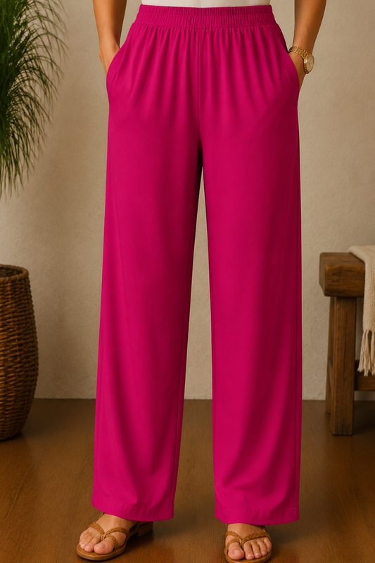 Magenta Rayon Kurti Pant