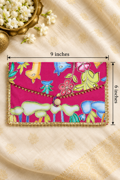 Maharani Pink Handcrafted Shagun Envelope