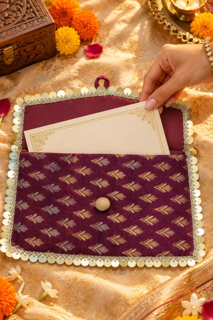 Mahogany Grace Handcrafted Shagun Envelope