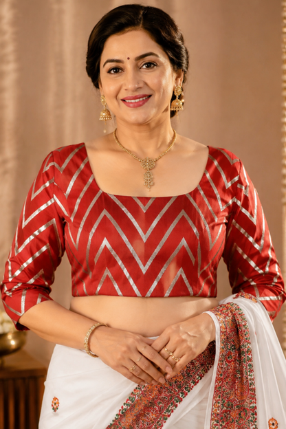 Mahogany Maroon Silk Blouse