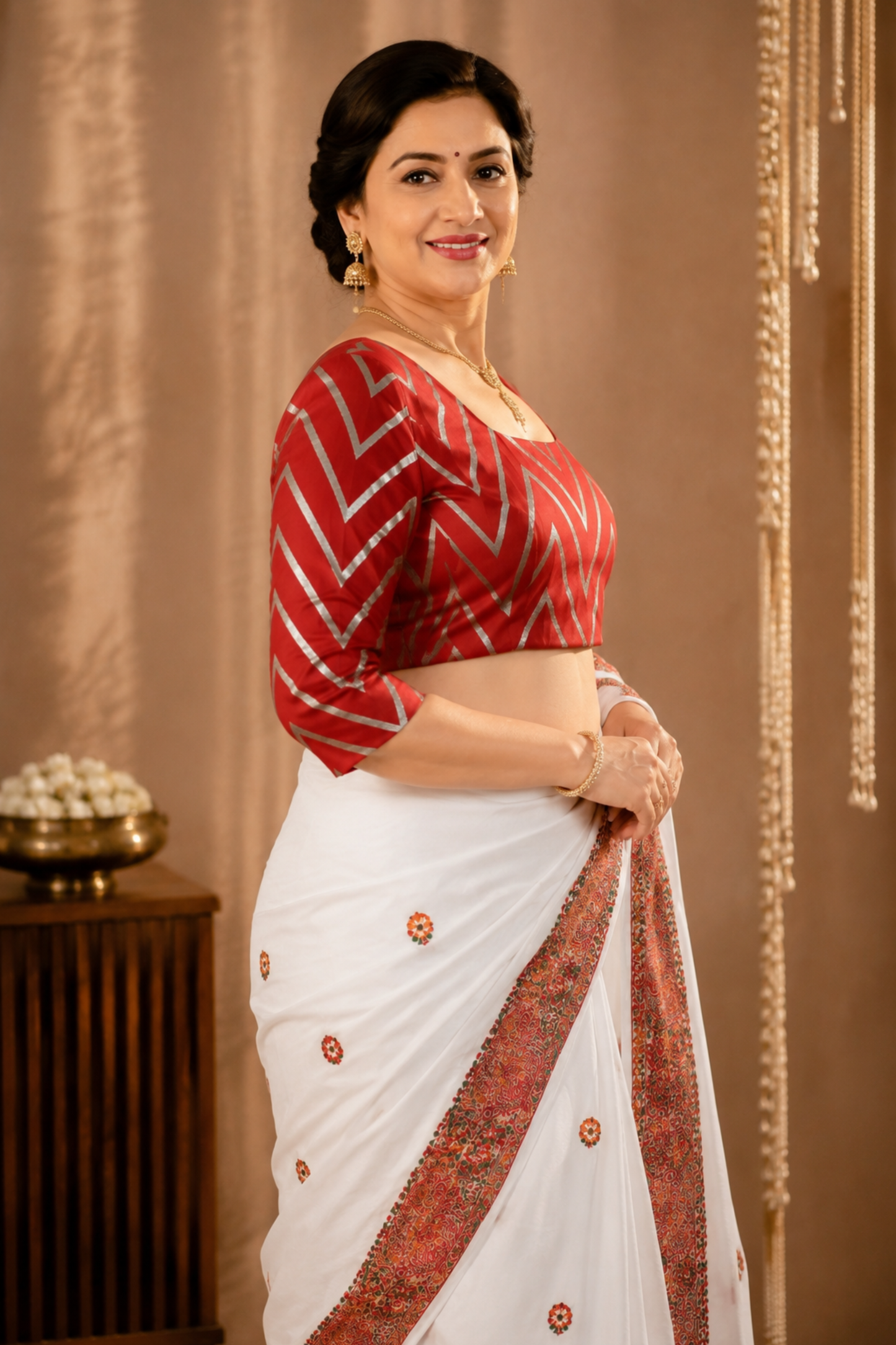 Mahogany Maroon Silk Blouse