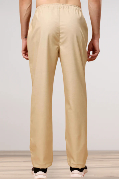 Maple Beige Textured Stretch Track Pants