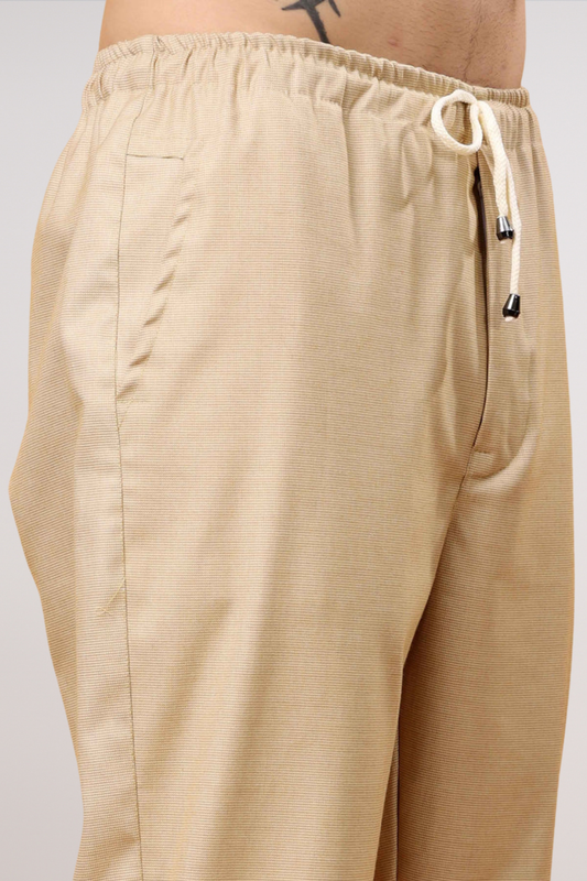 Maple Beige Textured Stretch Cargo