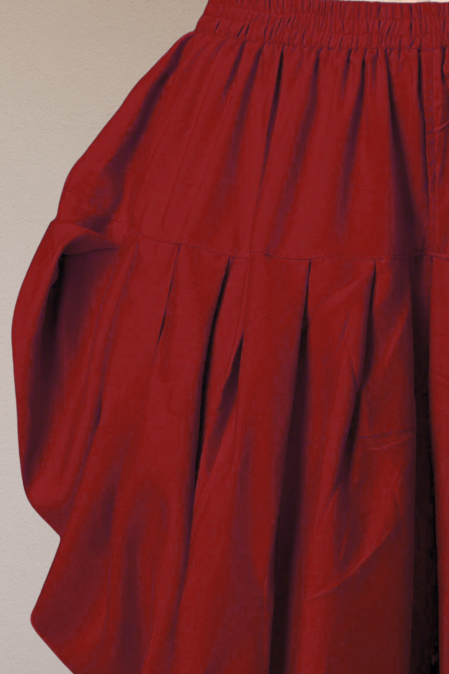 Maroon Belted Dhoti Salwar