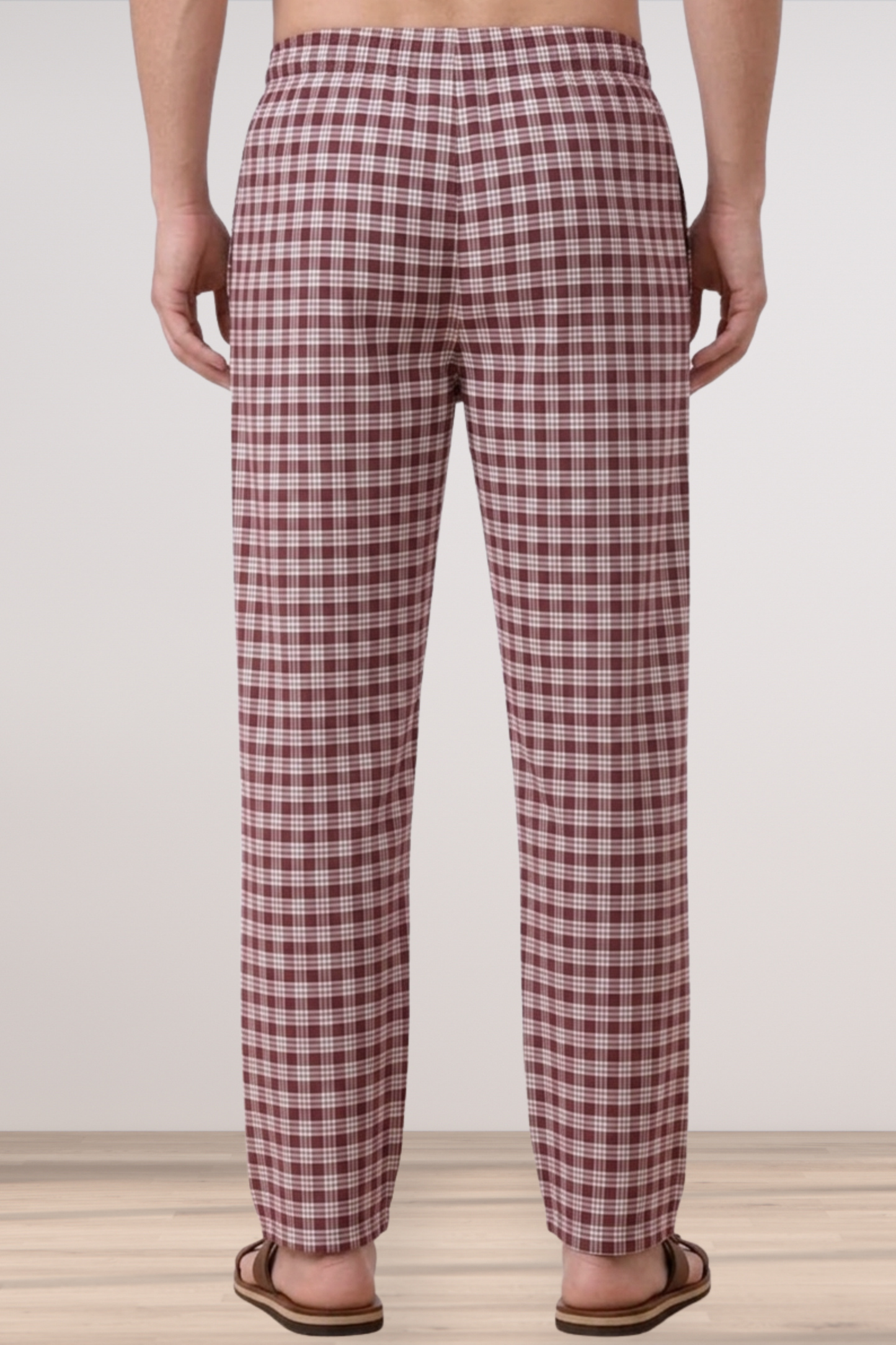 Maroon Checked Comfort Cotton Pajama