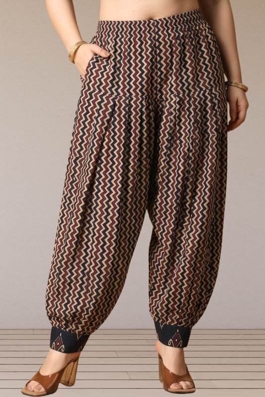 Maroon Chevron Afghani Salwar