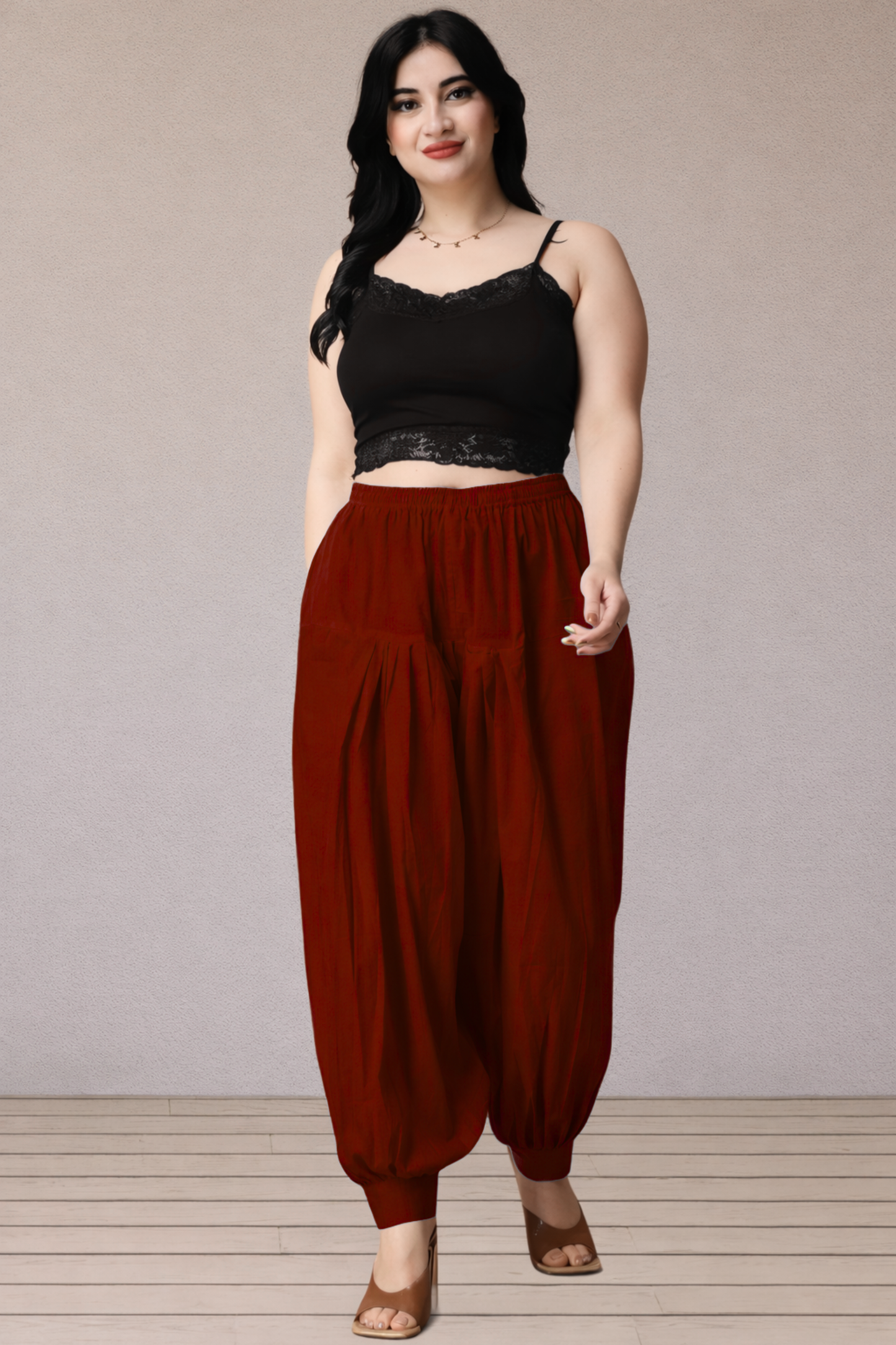 Maroon Cotton Afghani Salwar
