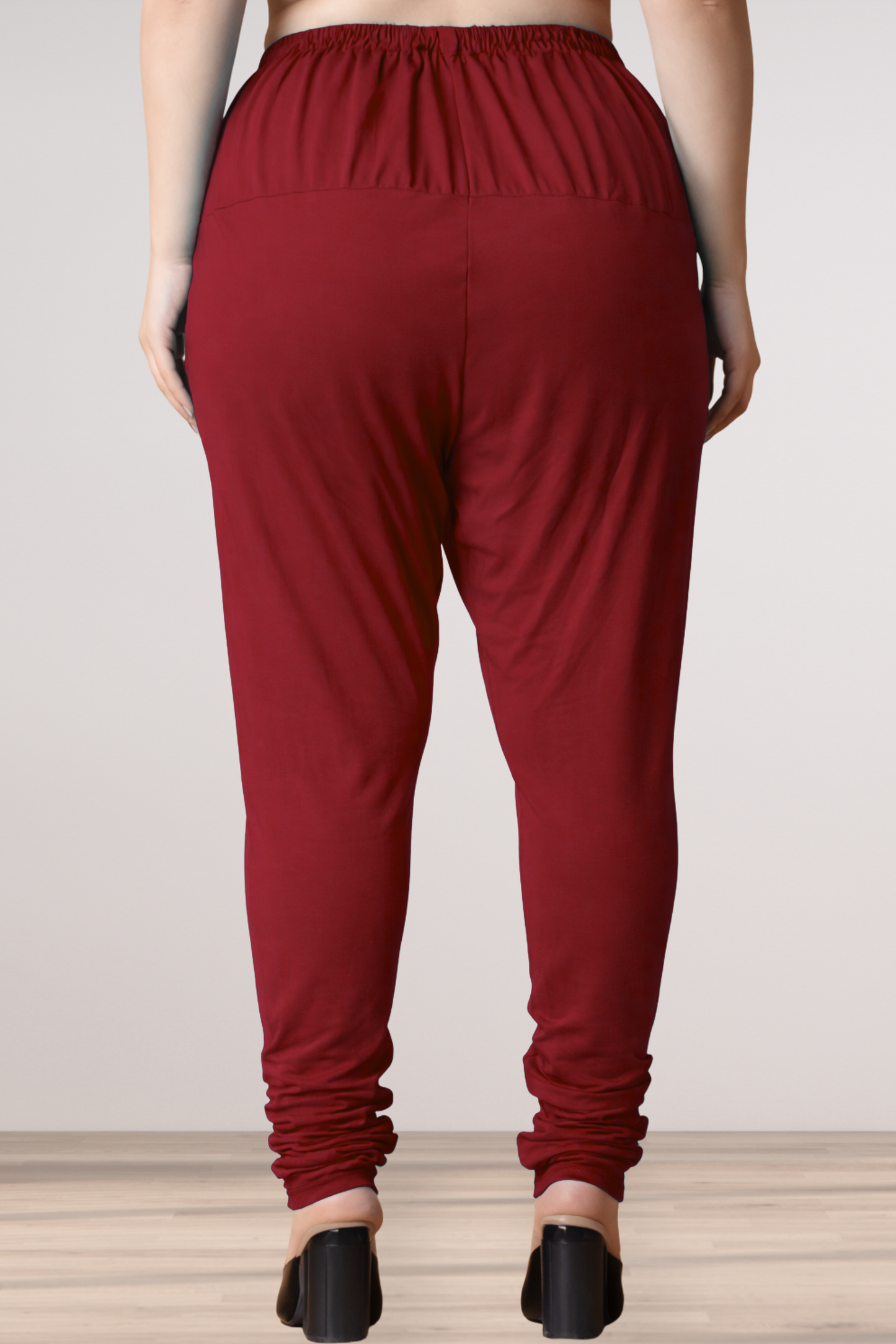 Maroon Cotton Churidar Pants