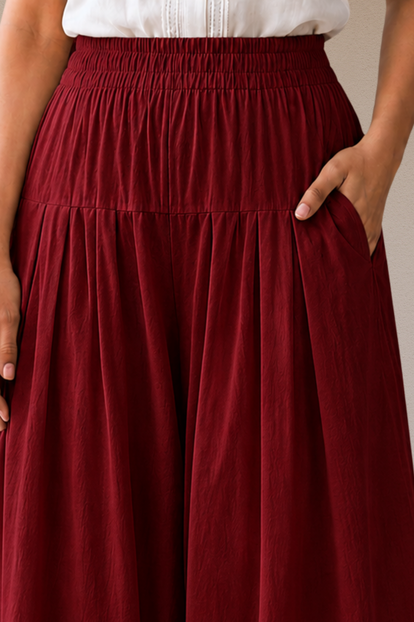 Maroon Cotton Farshi Salwar