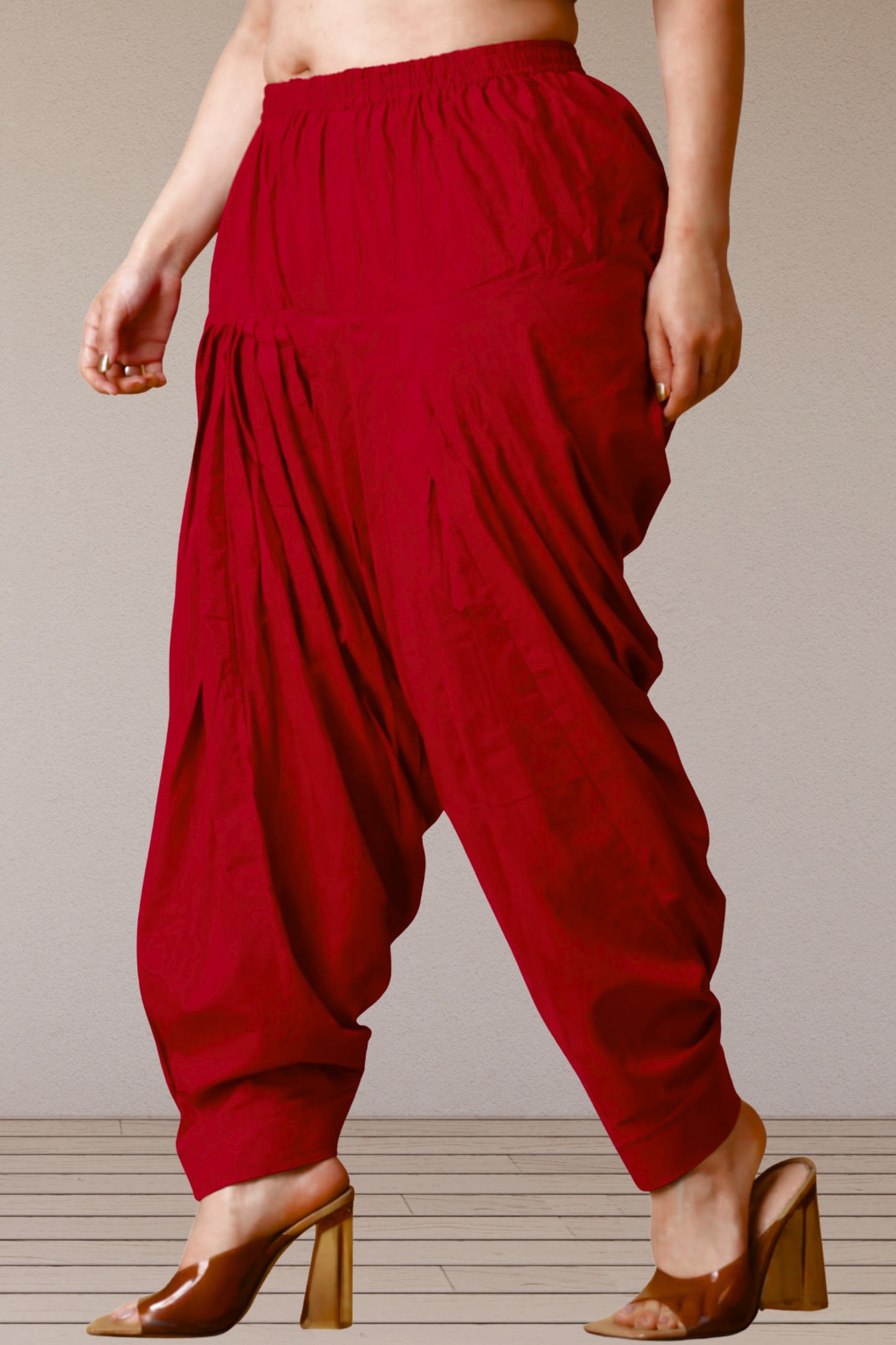 Maroon Cotton Patiala Salwar