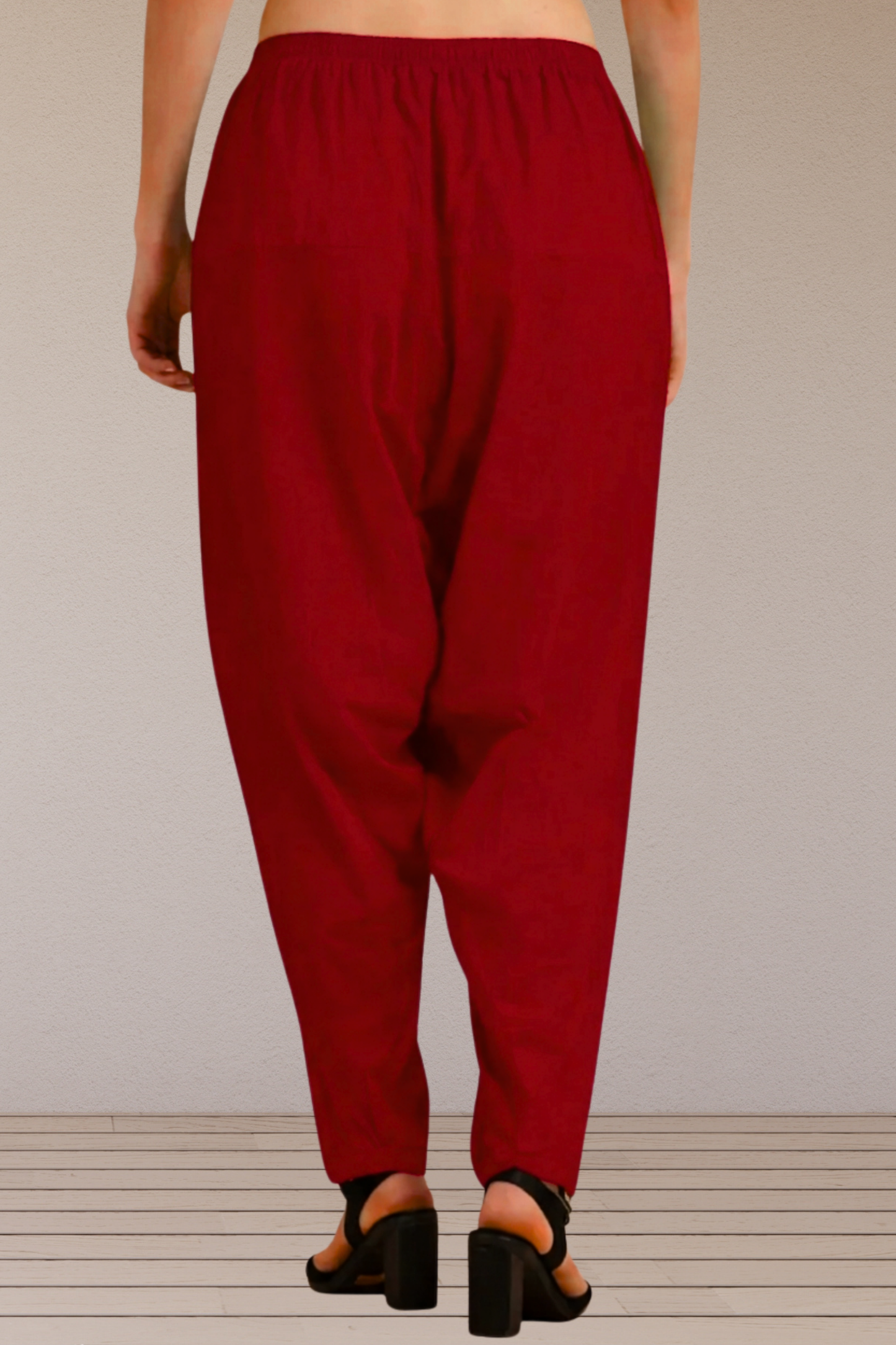 Maroon Easy Fit Cotton Salwar