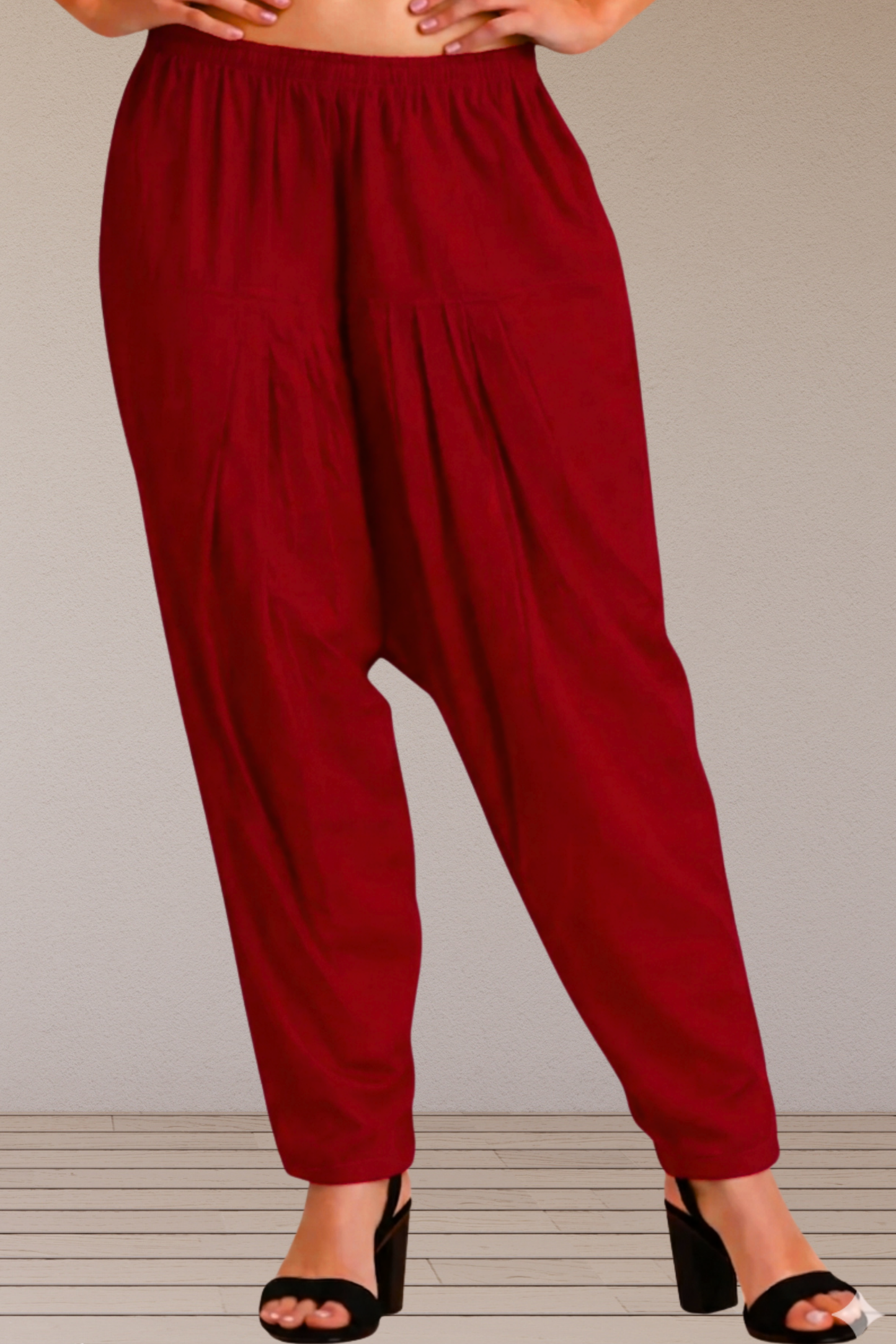 Maroon Easy Fit Cotton Salwar