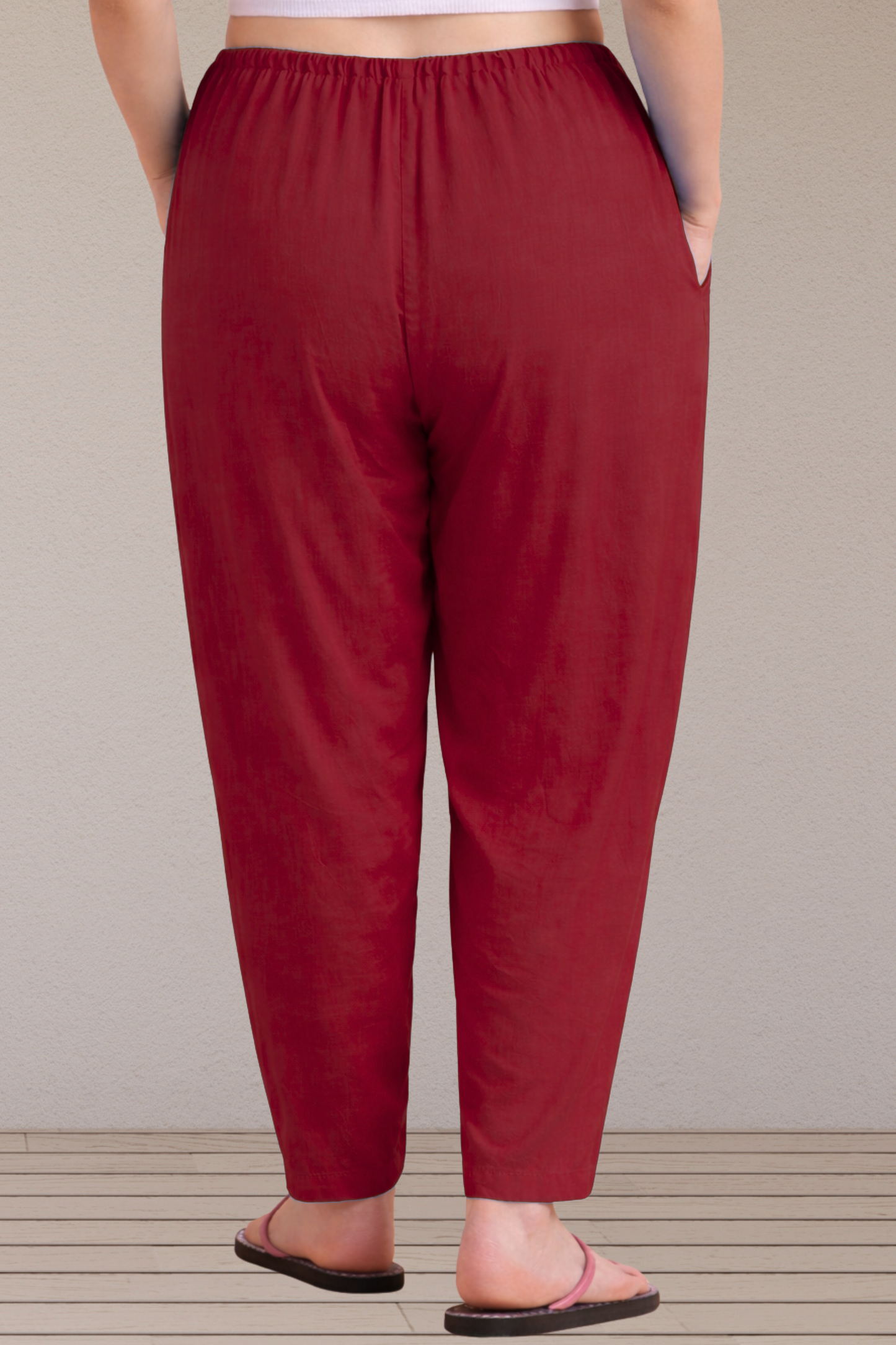 Maroon Easy Fit Rayon Maternity Salwar