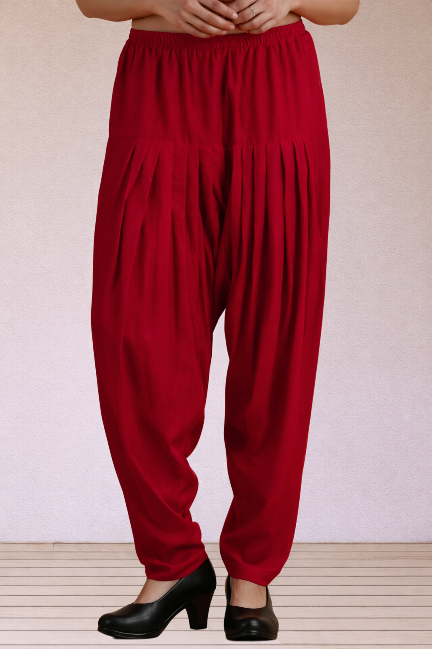 Maroon Easy Fit Rayon Salwar