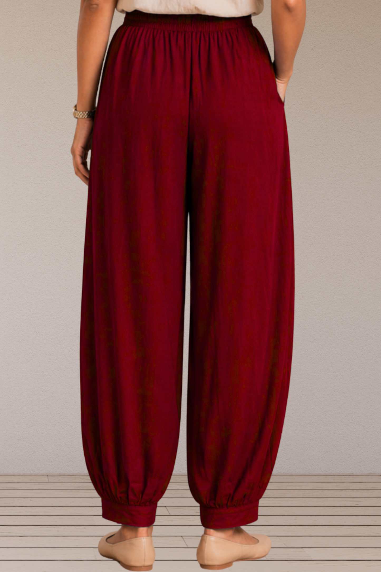 Maroon Rayon Afghani Pants