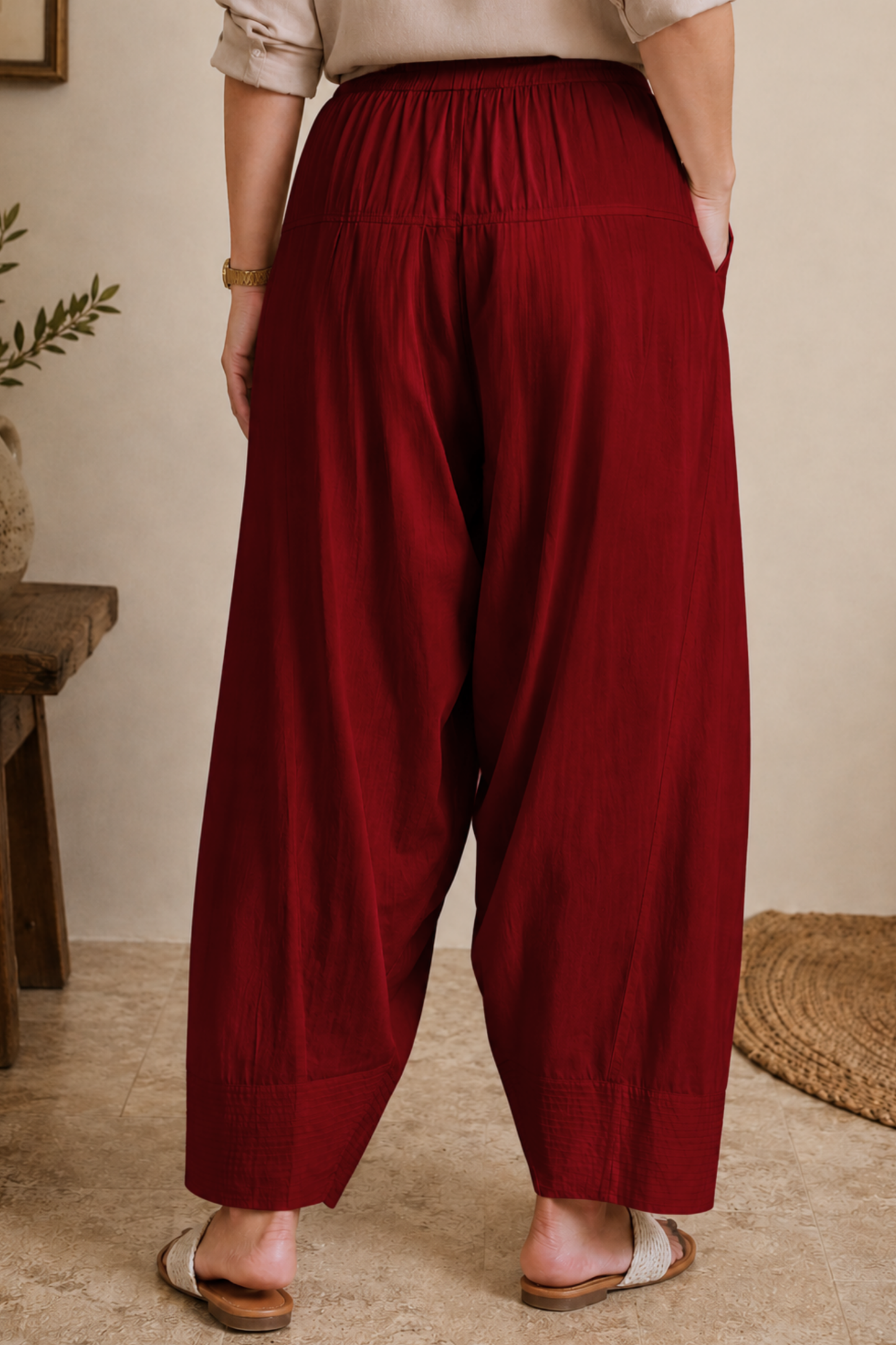 Maroon Cotton Farshi Salwar