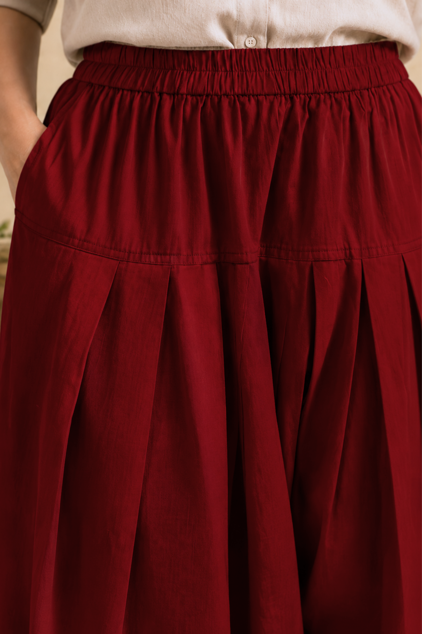Maroon Cotton Farshi Salwar