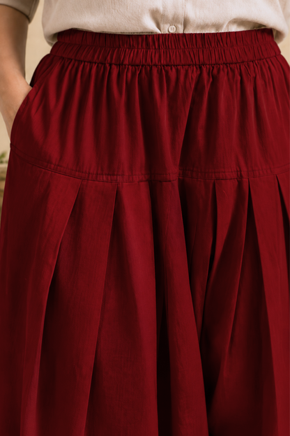 Maroon Cotton Farshi Salwar