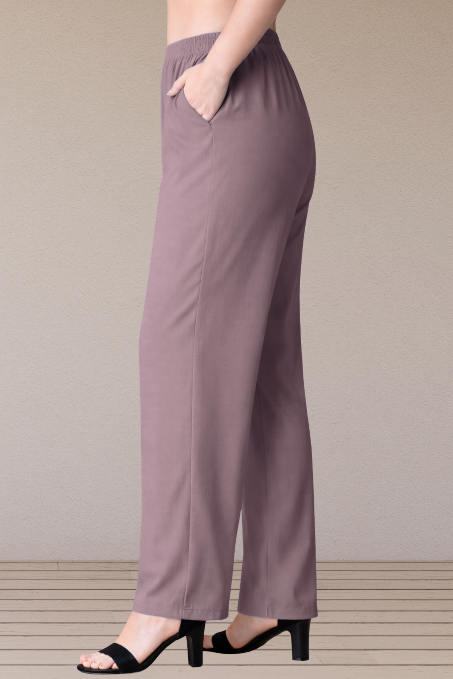 Mauve Rayon Kurti Pant